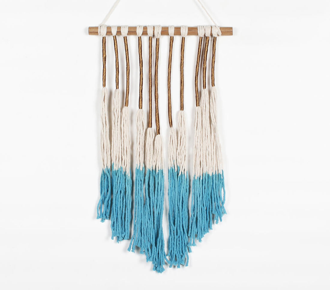 Lurex-Wrapped Ombre Wall Hanging-0