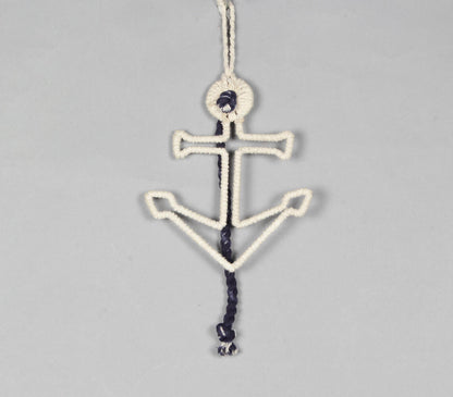 Cotton-Wrapped Anchor Wall Decor-0