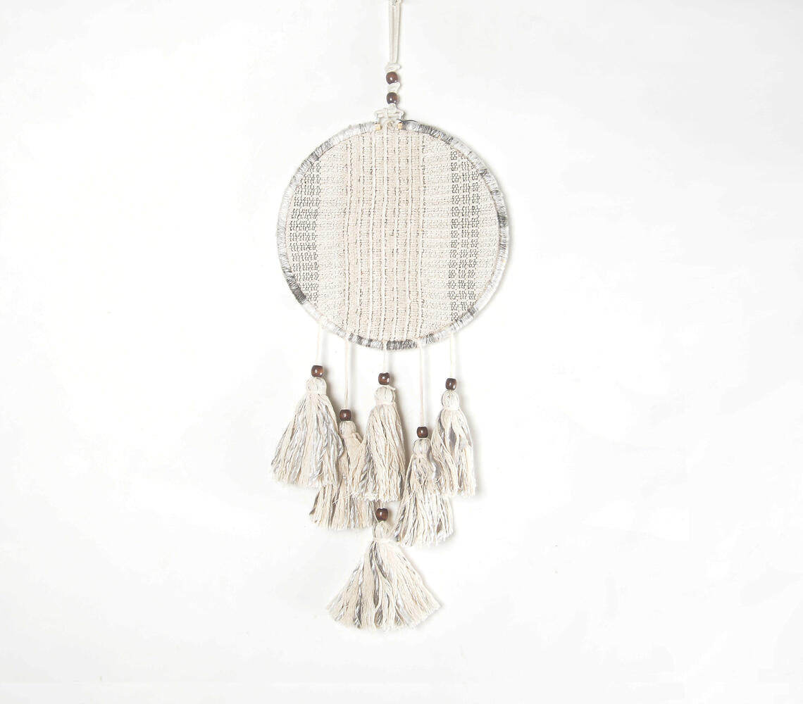 Monochrome Tasseled Dreamcatcher-0