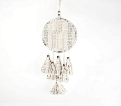 Monochrome Tasseled Dreamcatcher-0