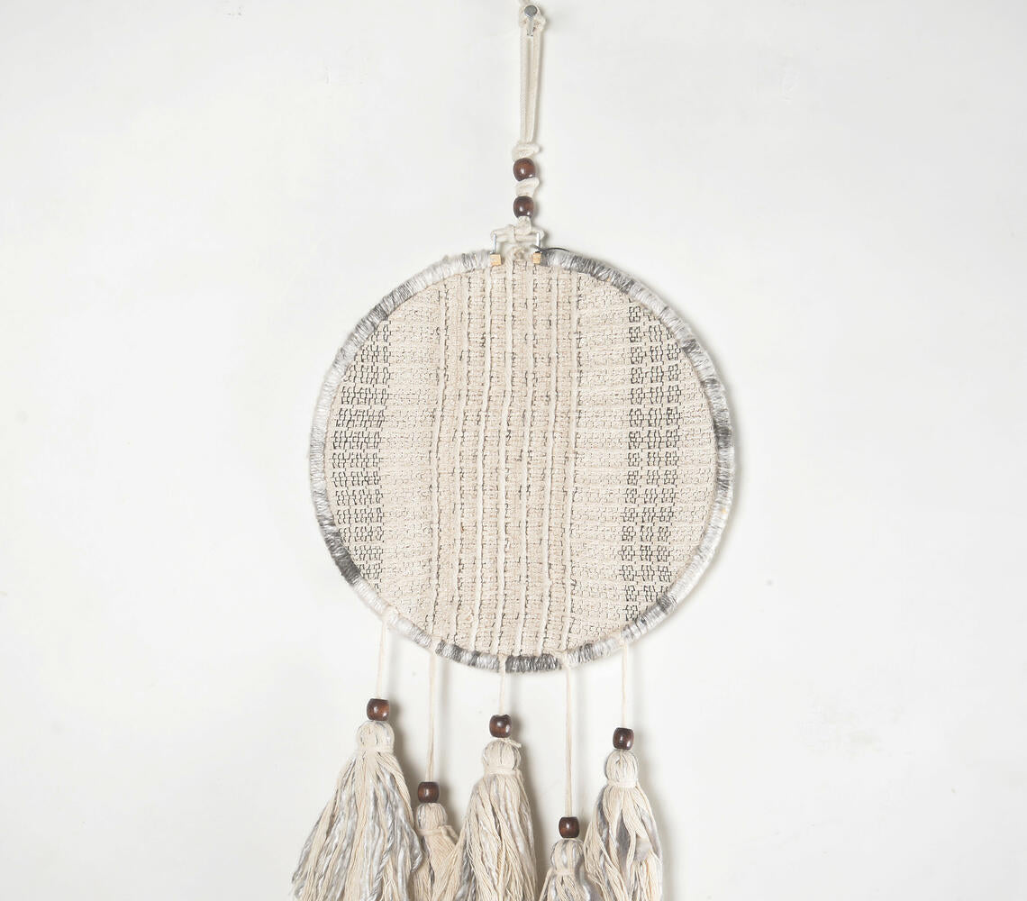 Monochrome Tasseled Dreamcatcher-1