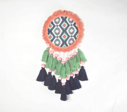 Statement Tasseled &amp; Printed Dreamcatcher-0