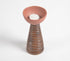 Ribbed Teak Wood & Terracotta Tealight-0