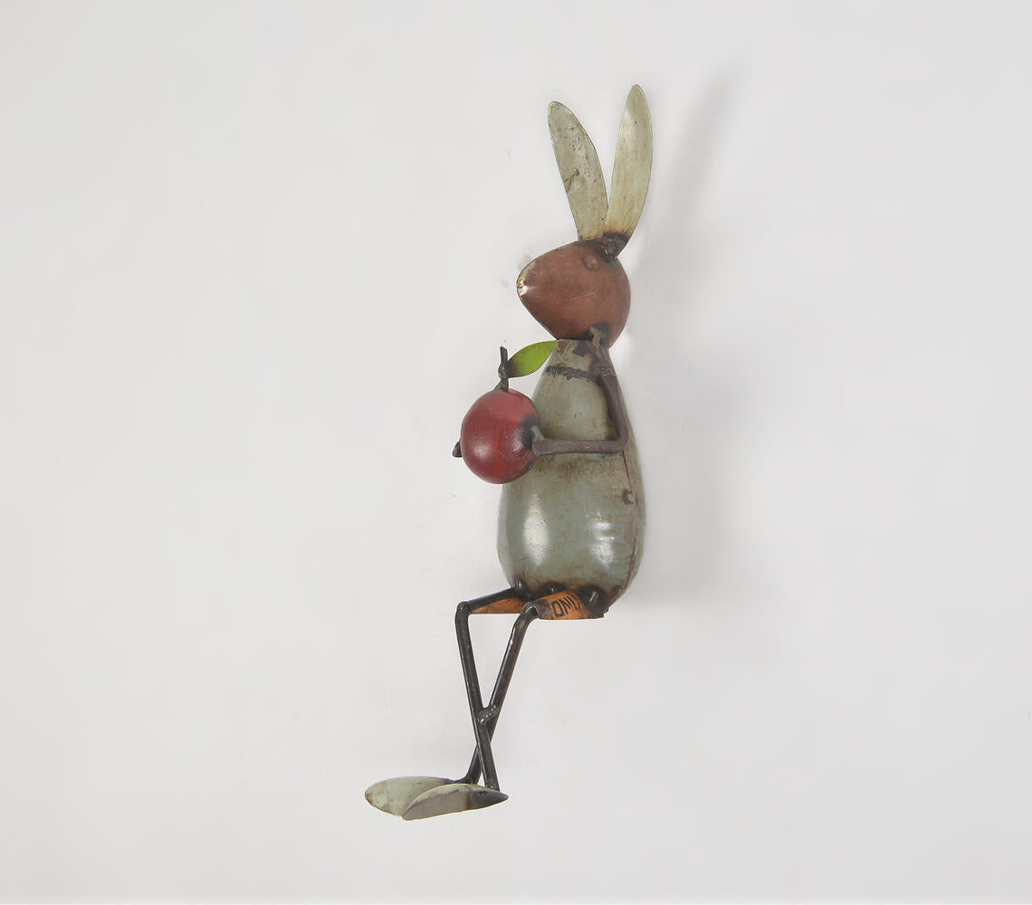 Handmade Recycled Iron Bunny Tabletop Decor-1