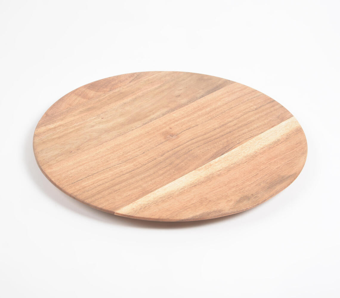 Natural Wooden Minimal Charger Plate-0