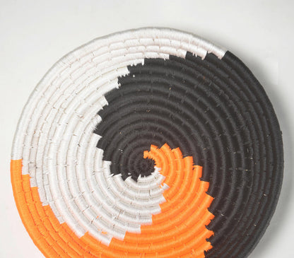 Handwoven Spiral Wall Plate-1