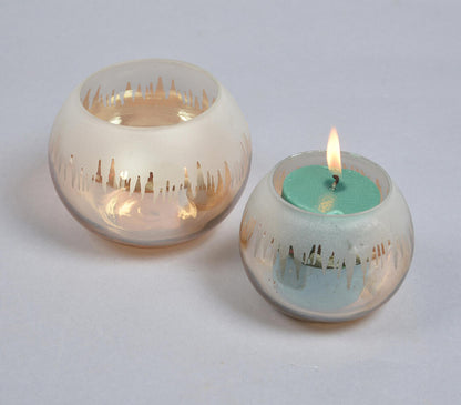 Abstract Statement Glass Votives (Set of 2)-0