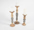 Statement Jazzy Wooden Candle Holders (Set of 3)-0