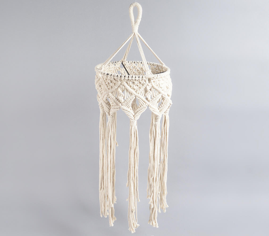 Bohemian Macrame Hanging Lamp-0