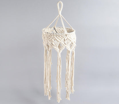 Bohemian Macrame Hanging Lamp-0