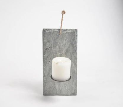 Slate Wall Hanging Candle Holder-0