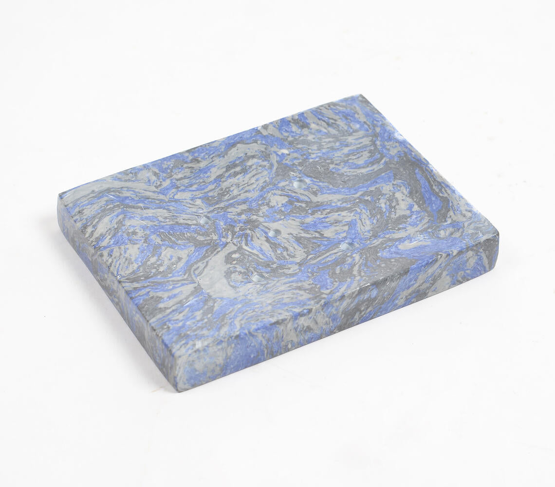 Abstract Textured Handcut Stone Soapdish-1