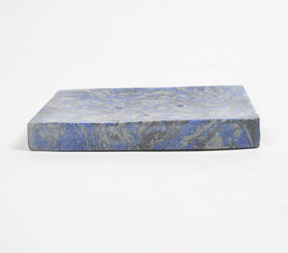 Abstract Textured Handcut Stone Soapdish-3