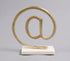 Gold-Toned Iron & White Marble Logogram Tabletop Decorative-0