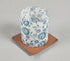 Floral Screen Printed Tea Light shade with MDF Stand-0