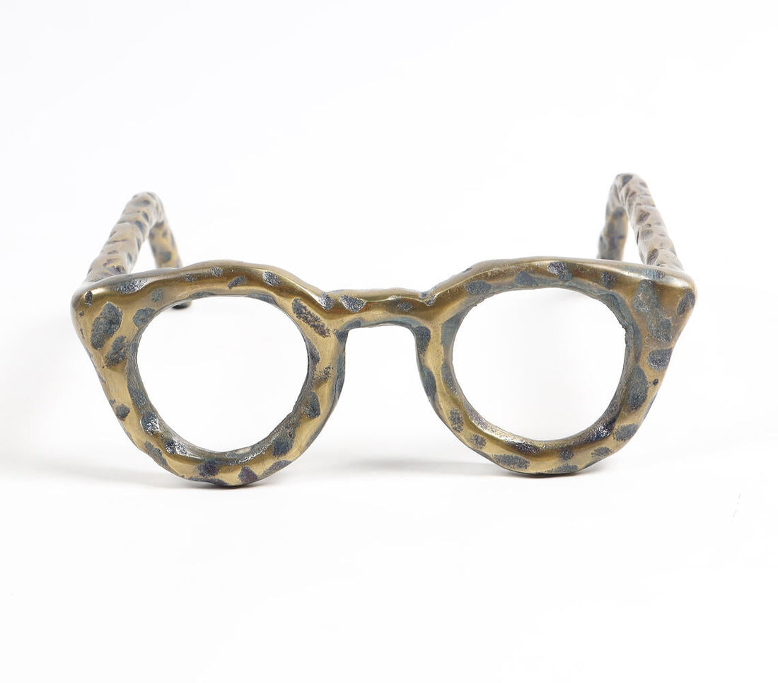 Sand Cast Aluminium Vintage Spectacles Tabletop Decorative-1