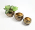 Hand Beaten Golden-Toned Antique Aluminium Planters (set of 3)-0