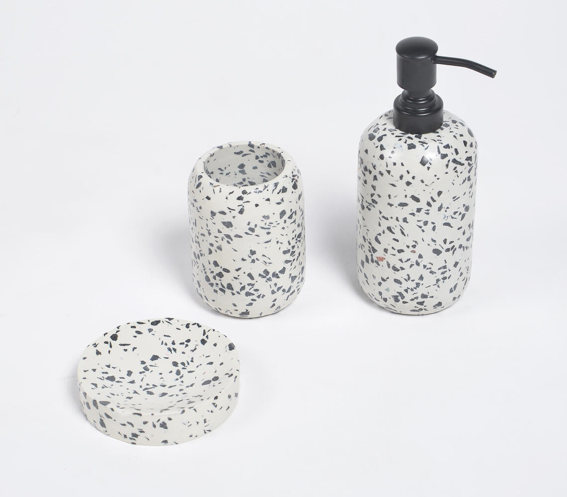 Turned Stipled Stone Bath Counter Set-2