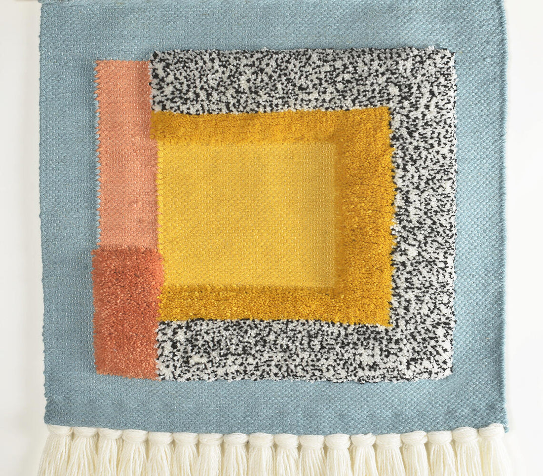 Handwoven Abstract Tasseled Wall Hanging-1