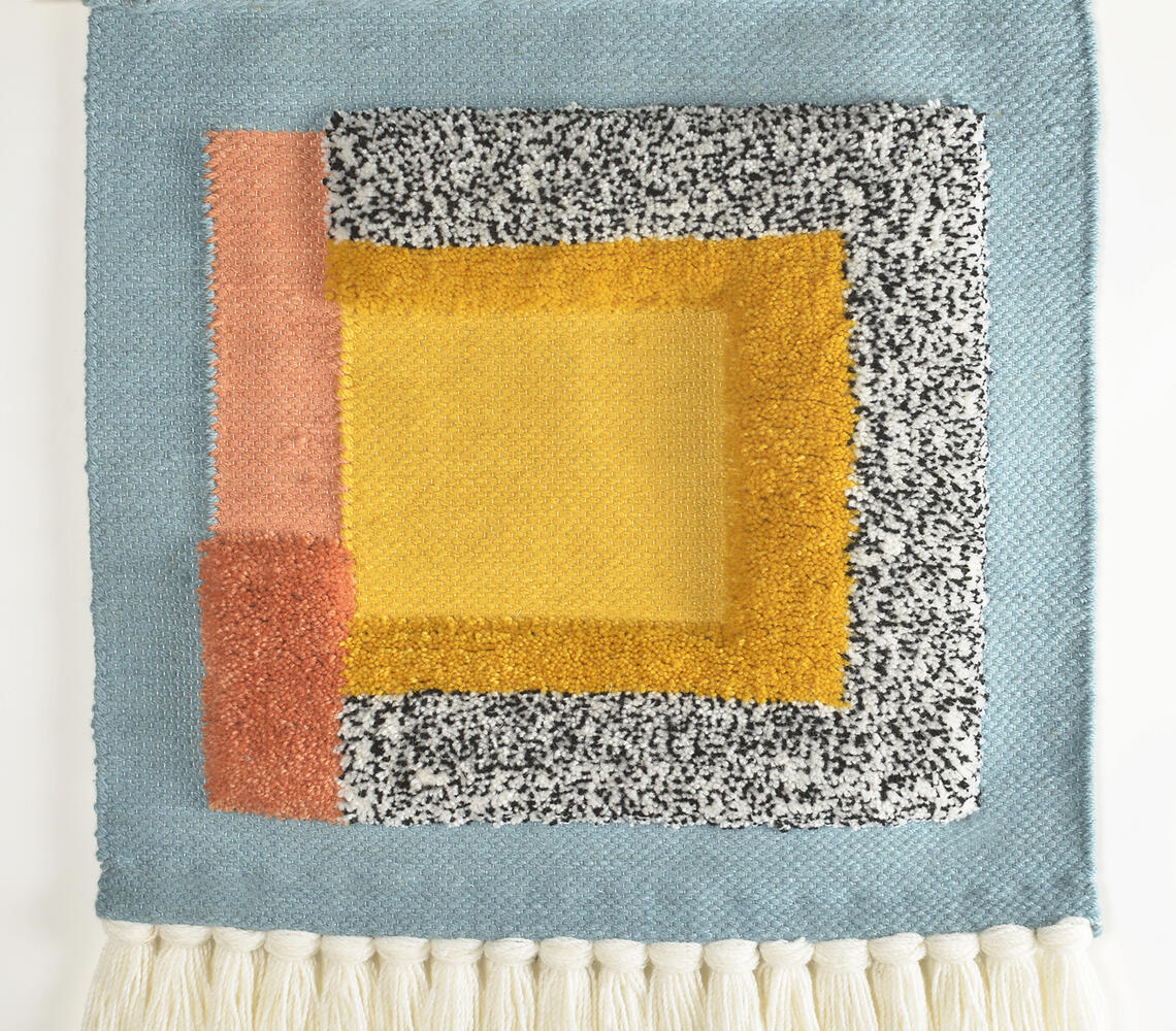 Handwoven Abstract Tasseled Wall Hanging-1