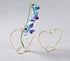 Heart-Shaped Metal & Glass Test Tube Planter Vases (set of 2)-0