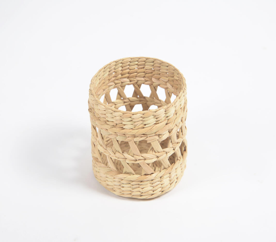 Woven Kauna Grass Reed Pen Stand-2