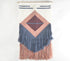 Handwoven Diamond Wall Hanging with Cadet & Rose Fringes-0