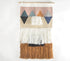 Handwoven & Tufted Geometric Fringed Wall Hanging-0