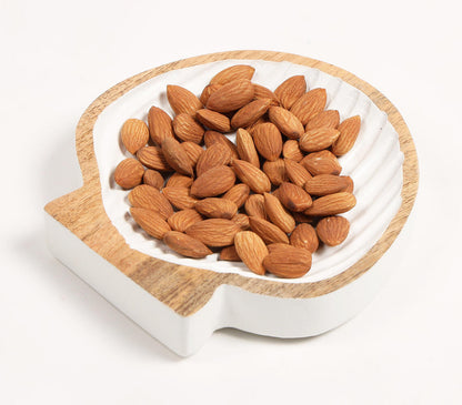 Hand Carved Wooden Clam Shell Serving Platter-0