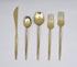 Silver & Gold-Toned Stainless Steel Flatware (Set of 5)-0