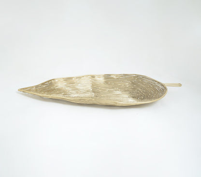 Handcrafted Banyan Leaf Structured Tray-3