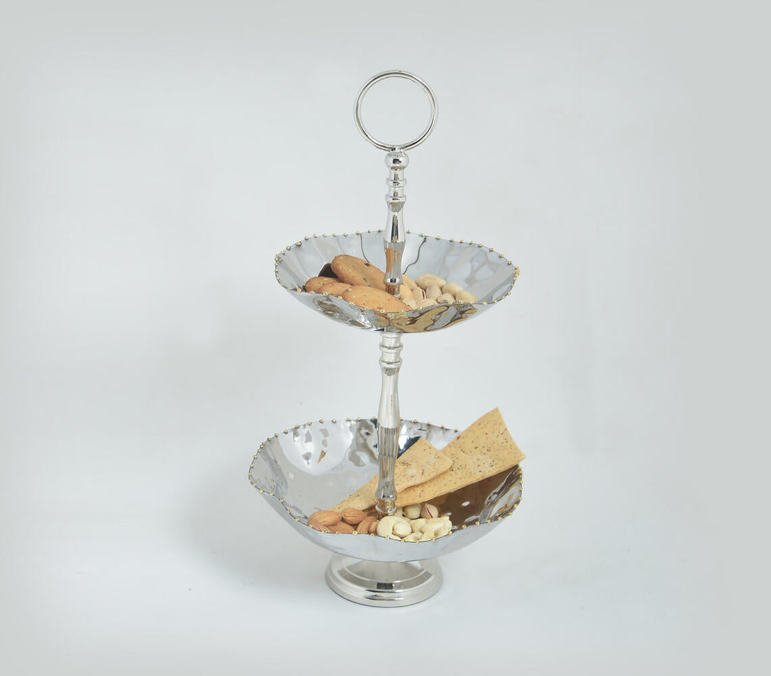 Handcrafted 2-Tier Iron Cheese Stand-0