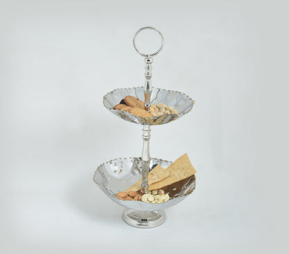 Handcrafted 2-Tier Iron Cheese Stand-0