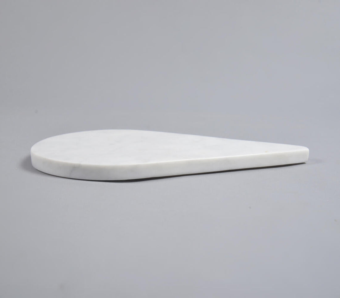 Hand Cut Drop-Shaped Marble Cheese Board-1