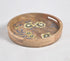 Floral Hand Printed Round Mango Wood Tray-0