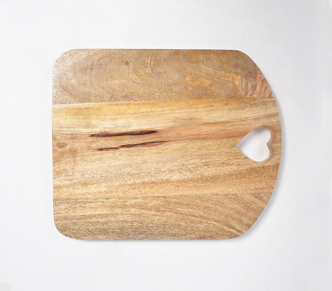 Heart Cut-Out Mango Wood Chopping Board-1