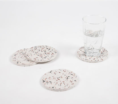 Hand Cut Terrazzo Stone Coasters (Set of 4)-0
