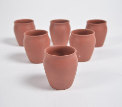 Terracotta Pottery Kulhad Glasses (Set of 6)-1