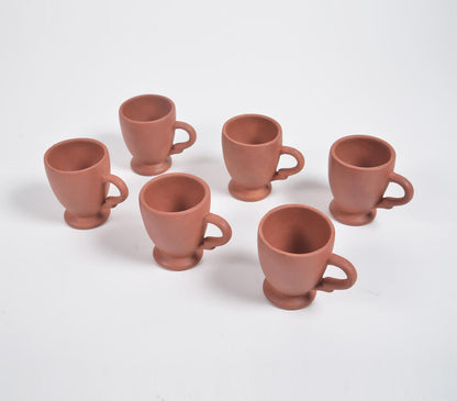 Terracotta Pottery Tea Cups (Set of 6)-0