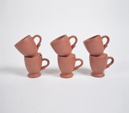 Terracotta Pottery Tea Cups (Set of 6)-2