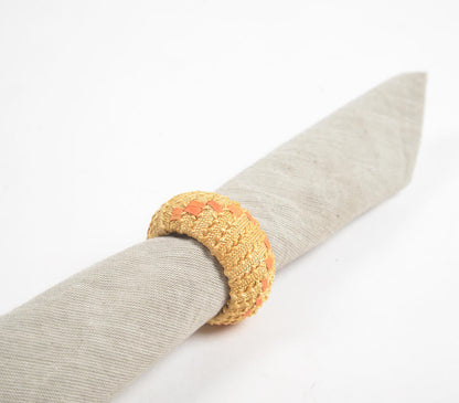 Statement Iron &amp; Cane Round Napkin Ring (Set of 4)-2