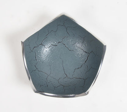 Textured Aluminium Grey Cracked Egg Bowl-2