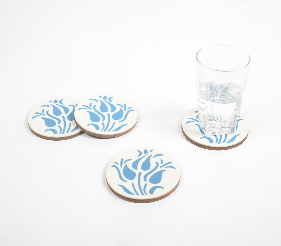 Elegant MDF &amp; Resin Coasters (Set of 4)-0