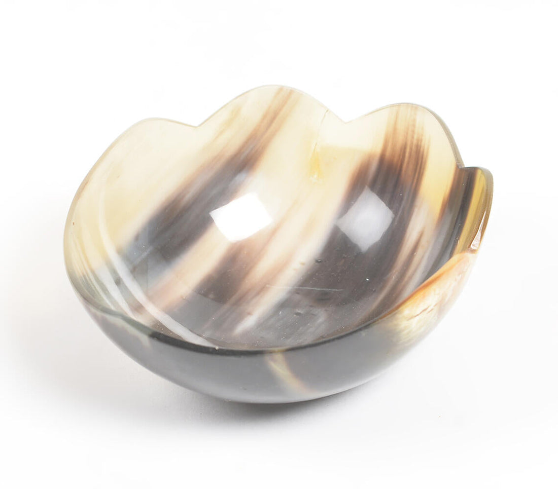 Hand Cut Recycled Horn Craft Bowl-0