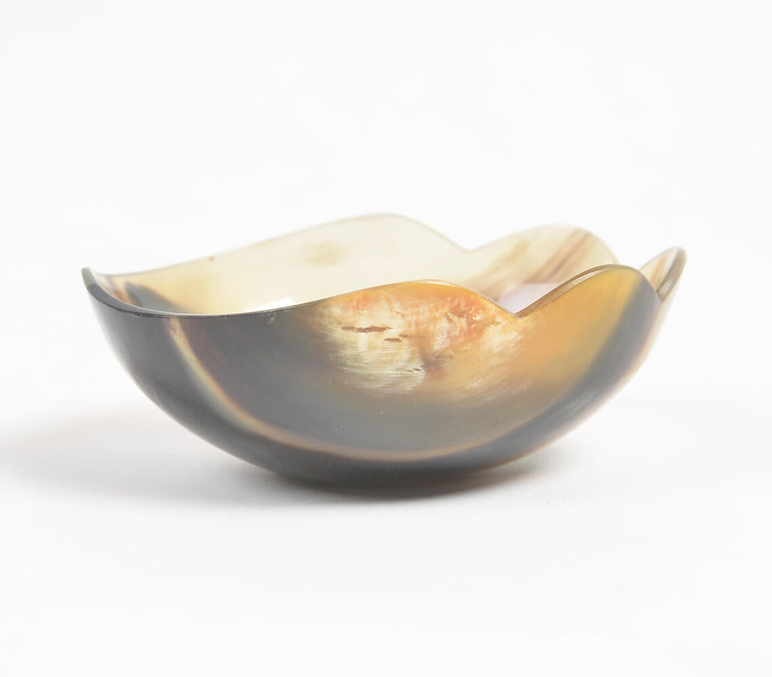 Hand Cut Recycled Horn Craft Bowl-1