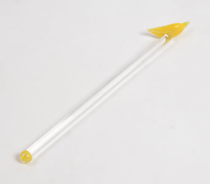 Glass Yellow Chilli Beverage Stirrer-1