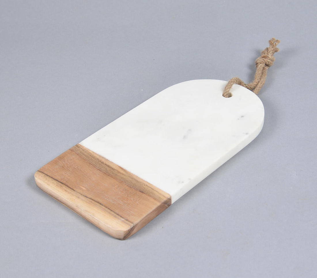 Classic Marble &amp; Wood Cheese Board-1