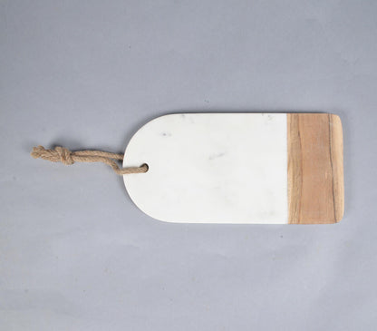 Classic Marble &amp; Wood Cheese Board-2