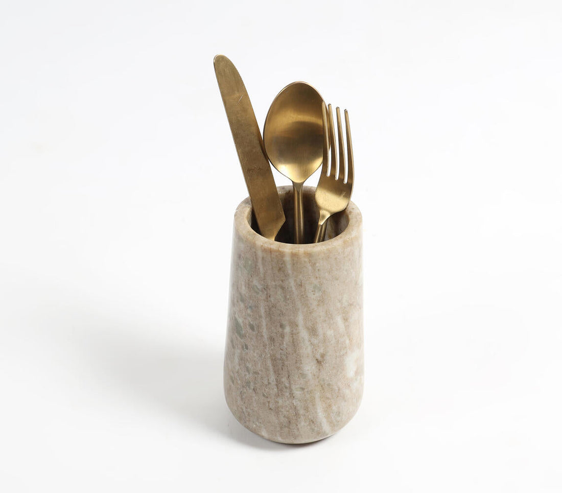 Brown Marble Classic Cutlery Holder-0