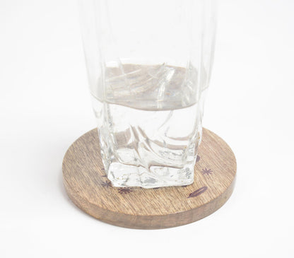 Good Vibes Only Mango Wood Coasters (set of 4)-1